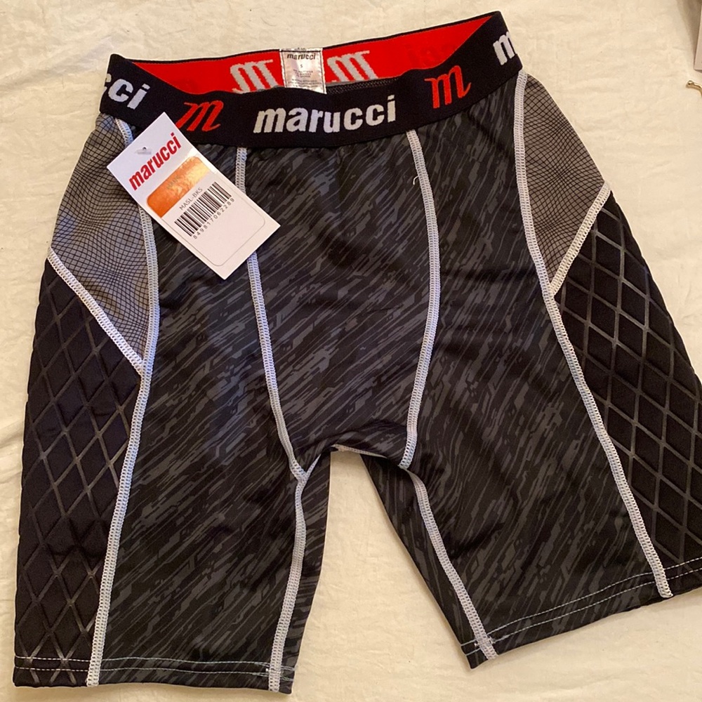 NWT Marucci Mens Baseball Padded Sliding Shorts Sz Small
